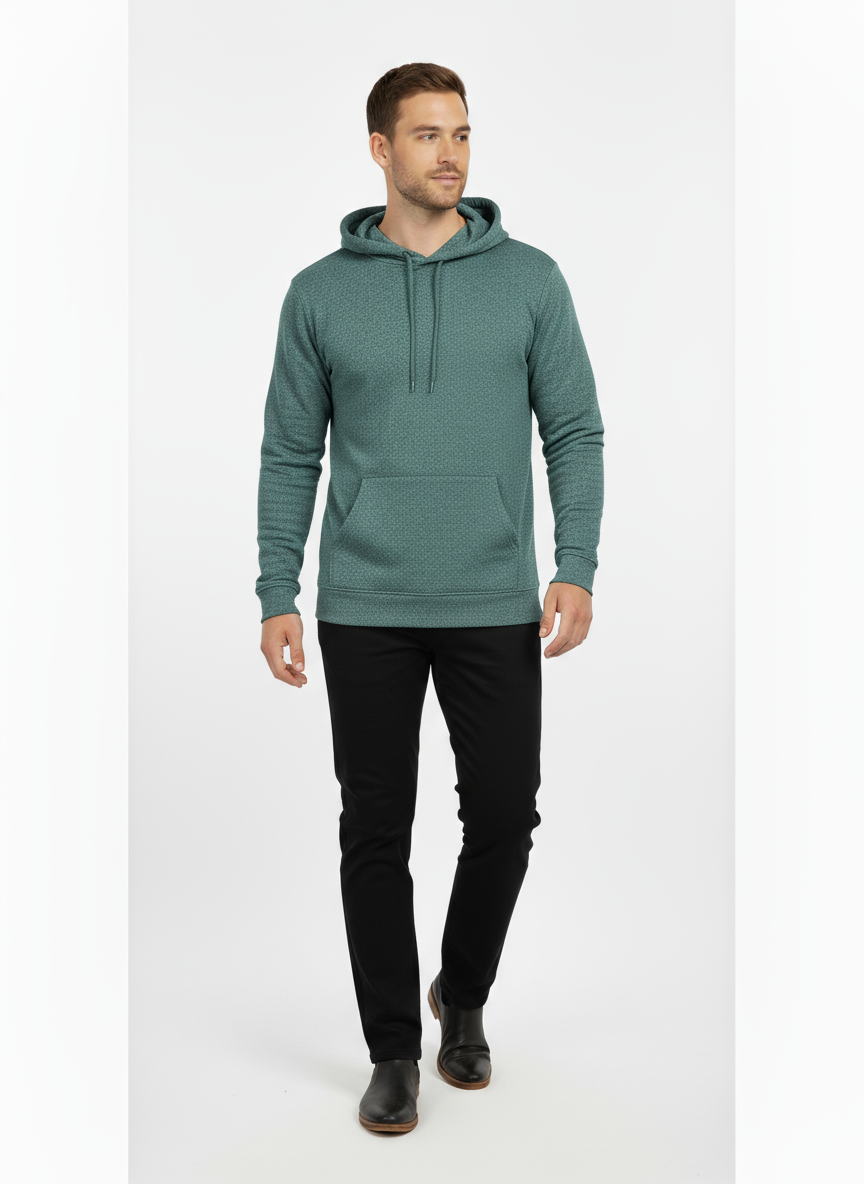 Men’s Green Hoodie – Soft Fleece Winter Sweatshirt | Casual & Comfortable Hoodie for Men