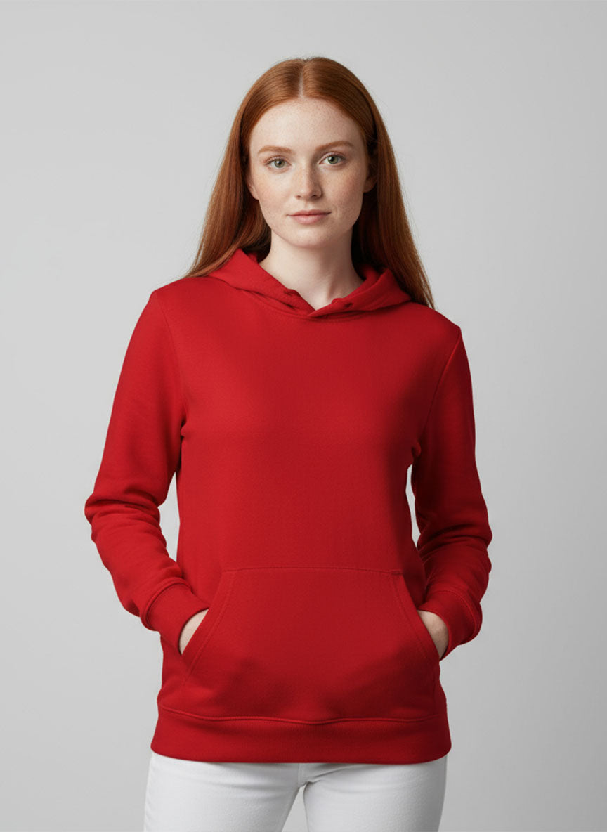 Unisex Red Hoodie – Soft Fleece Winter Sweatshirt | Cozy & Stylish Casual Wear